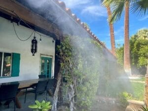 Hệ thống phun sương làm mát quán cafe