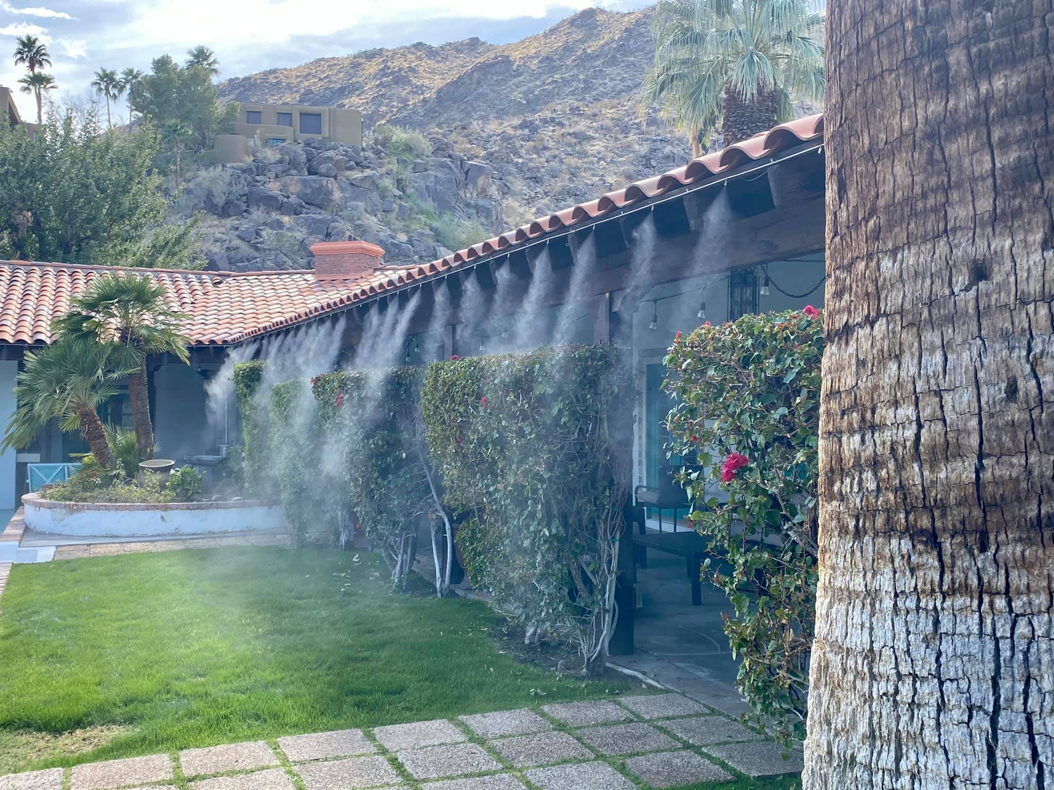 Hệ thống phun sương làm mát quán cafe