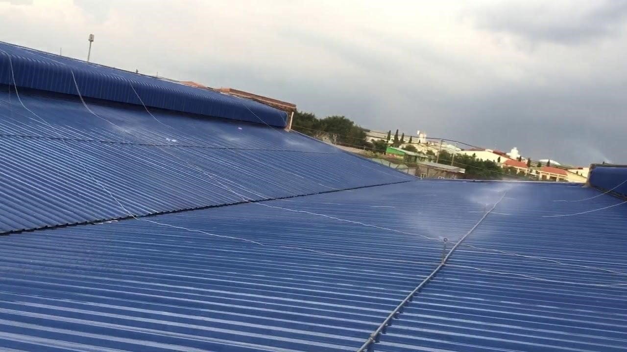 phun sương làm mát mái tôn